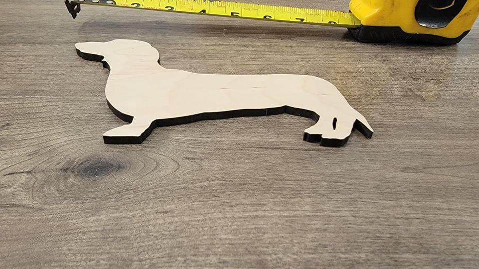 Dachshund Wood Shape, Wooden Dachshund Blank, Unfinished Dachshund wood blank, Dog, Pet, Arts Crafts DIY Projects, 1/4 inch thick Weiner dog