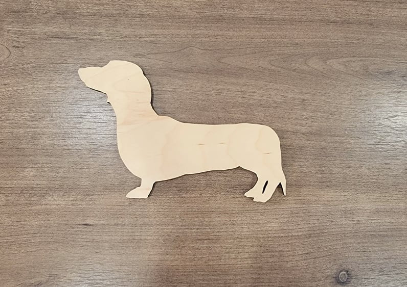 Dachshund Wood Shape, Wooden Dachshund Blank, Unfinished Dachshund wood blank, Dog, Pet, Arts Crafts DIY Projects, 1/4 inch thick Weiner dog