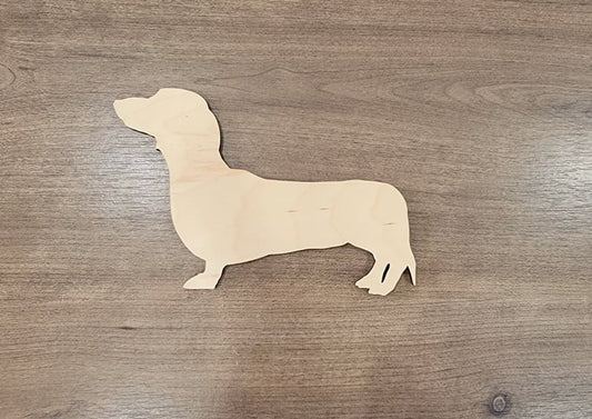 Dachshund Wood Shape, Wooden Dachshund Blank, Unfinished Dachshund wood blank, Dog, Pet, Arts Crafts DIY Projects, 1/4 inch thick Weiner dog