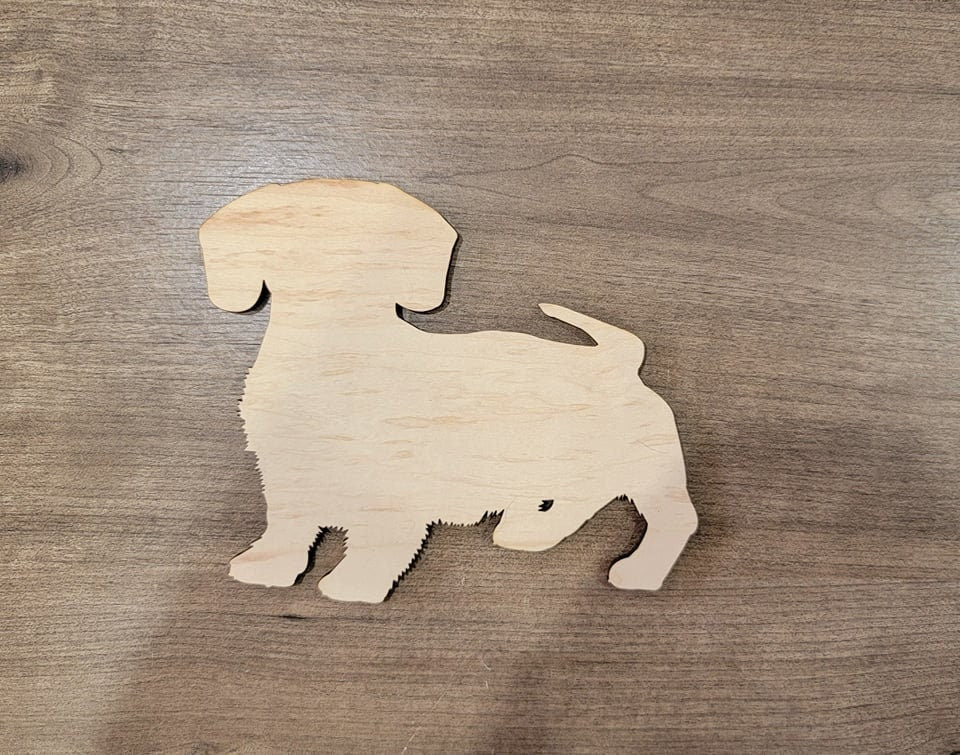 Dachshund Wood Shape, Wooden Dachshund Blank, Unfinished Dachshund wood blank, Dog, Pet, Arts Crafts DIY Projects, 1/4 inch thick Weiner dog