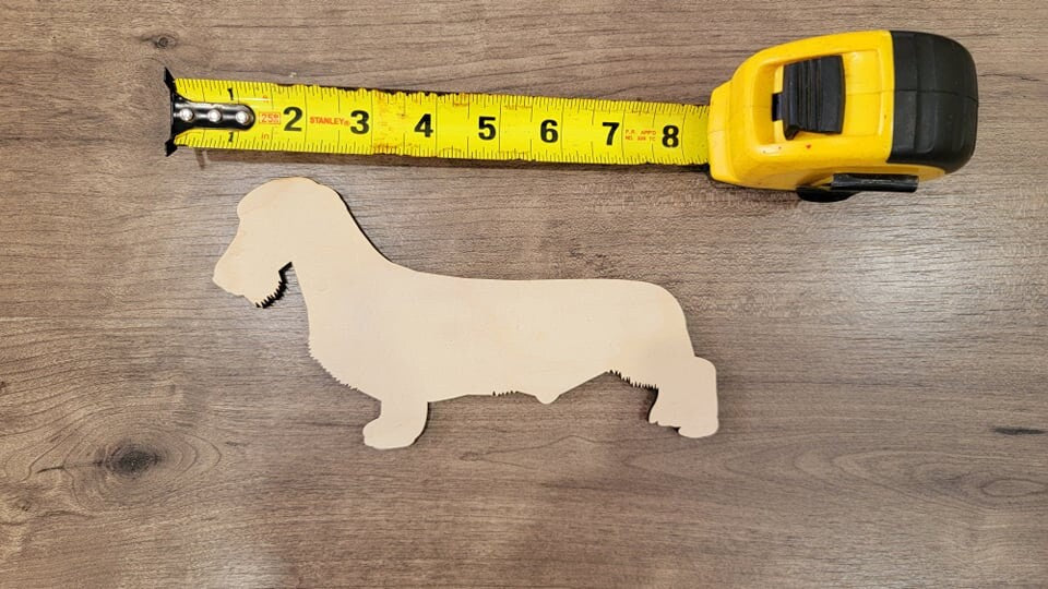 Dachshund Wood Shape, Wooden Dachshund Blank, Unfinished Dachshund wood blank, Dog, Pet, Arts Crafts DIY Projects, 1/4 inch thick Weiner dog