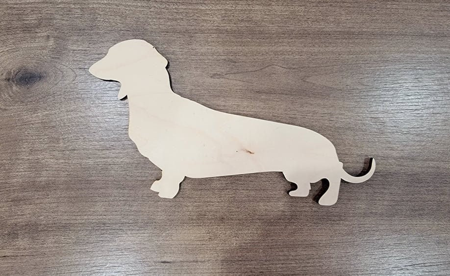 Dachshund Wood Shape, Wooden Dachshund Blank, Unfinished Dachshund wood blank, Dog, Pet, Arts Crafts DIY Projects, 1/4 inch thick Weiner dog