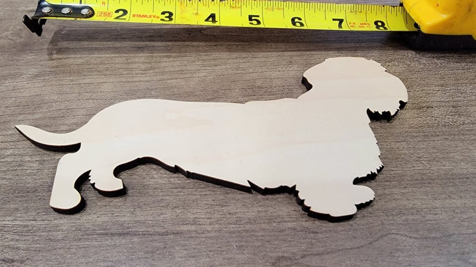 Dachshund Wood Shape, Wooden Dachshund Blank, Unfinished Dachshund wood blank, Dog, Pet, Arts Crafts DIY Projects, 1/4 inch thick Weiner dog