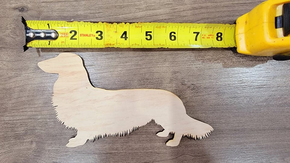 Dachshund Wood Shape, Wooden Dachshund Blank, Unfinished Dachshund wood blank, Dog, Pet, Arts Crafts DIY Projects, 1/4 inch thick Weiner dog