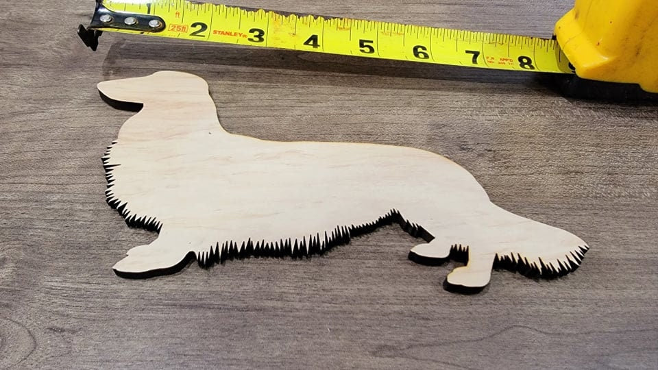 Dachshund Wood Shape, Wooden Dachshund Blank, Unfinished Dachshund wood blank, Dog, Pet, Arts Crafts DIY Projects, 1/4 inch thick Weiner dog