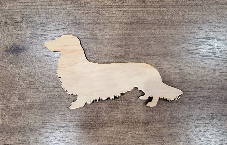 Dachshund Wood Shape, Wooden Dachshund Blank, Unfinished Dachshund wood blank, Dog, Pet, Arts Crafts DIY Projects, 1/4 inch thick Weiner dog