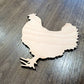 Chicken Wood Shape, Wooden Chicken Shape Blank, Unfinished Chicken , Shapes for Crafts DIY Wood Blank, Sign Making, Childrens Signs, Custom