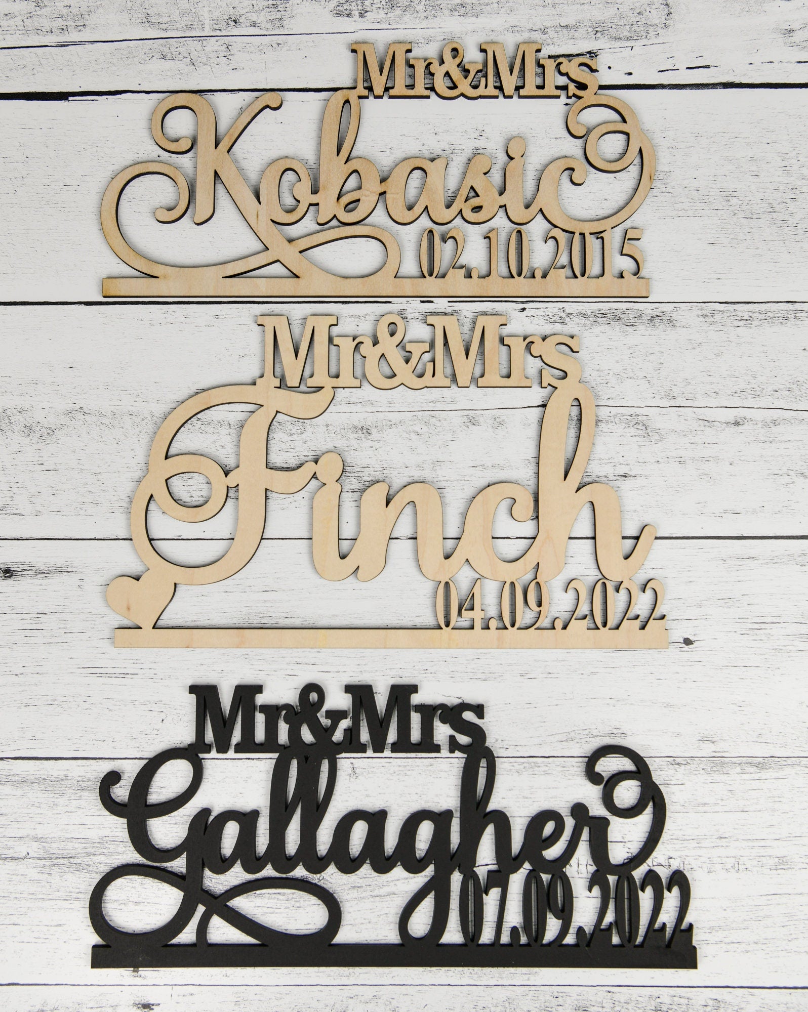 Custom Wedding Name Sign with Mr & Mrs, Script Wedding Decor Custom Sign, Wood Name, Personalized Name Sign, Head or Sweetheart Table Sign