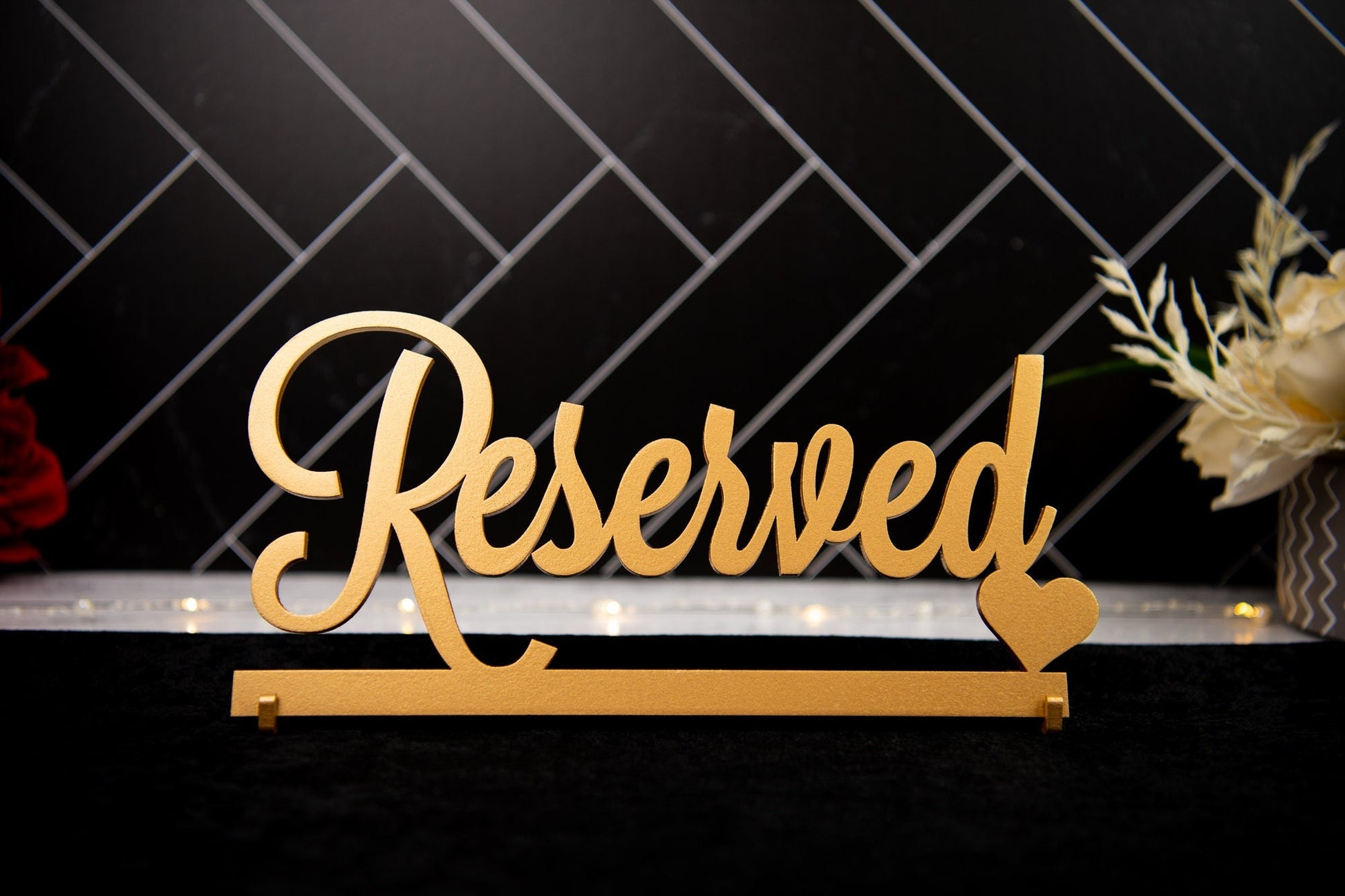 Reserved Sign. Reserved Wedding Sign. Freestanding Reserved Table Sign. Wood Standing Reserved Table Sign Wedding decor Wedding table sign
