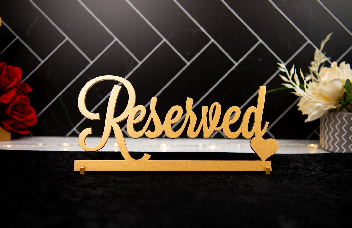 Reserved Sign. Reserved Wedding Sign. Freestanding Reserved Table Sign. Wood Standing Reserved Table Sign Wedding decor Wedding table sign