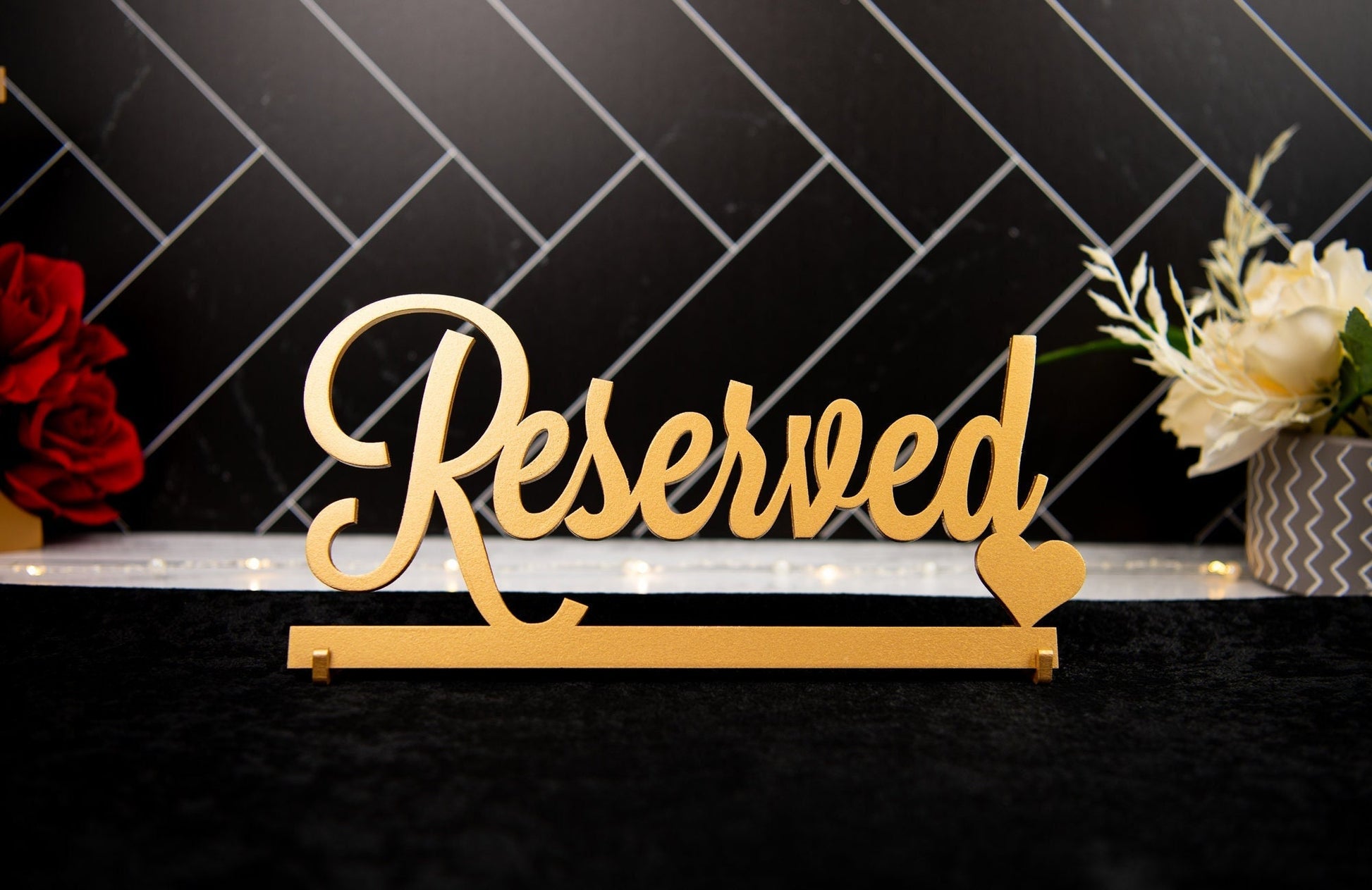 Reserved Sign. Reserved Wedding Sign. Freestanding Reserved Table Sign. Wood Standing Reserved Table Sign Wedding decor Wedding table sign
