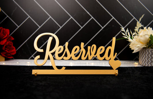 Reserved Sign. Reserved Wedding Sign. Freestanding Reserved Table Sign. Wood Standing Reserved Table Sign Wedding decor Wedding table sign