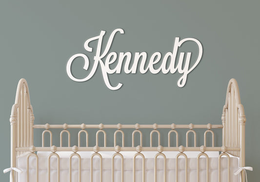 Custom Name Sign, First Name Personalized Word Sign, Script Font Personalized Wood Sign, Wooden Childrens Name wall sign, Nursery Decor Gift
