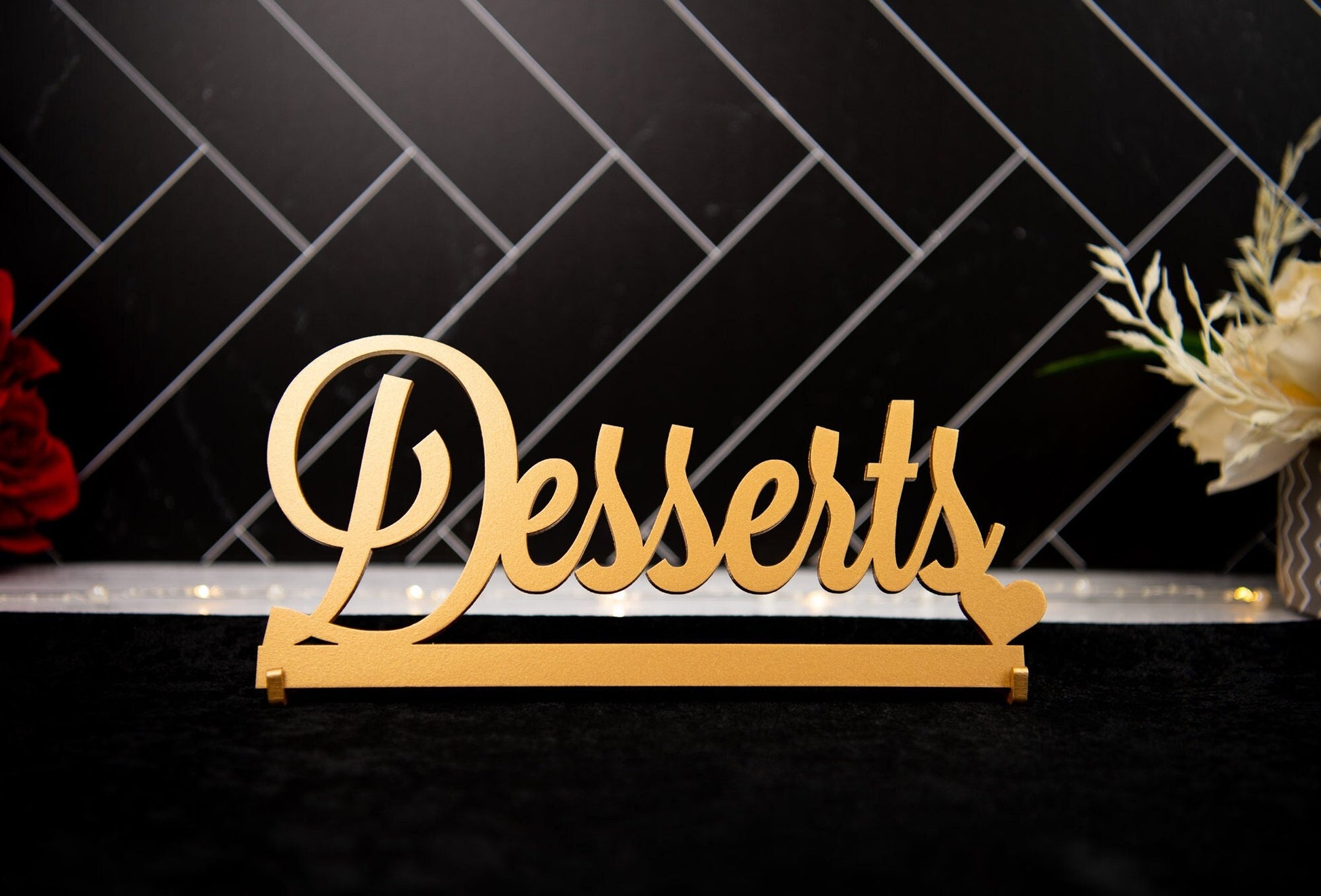 Desserts Sign, Desserts Wedding Sign, Freestanding Desserts Table Sign, Wood Desserts Table Sign, Custom Wedding decor, Wedding table sign