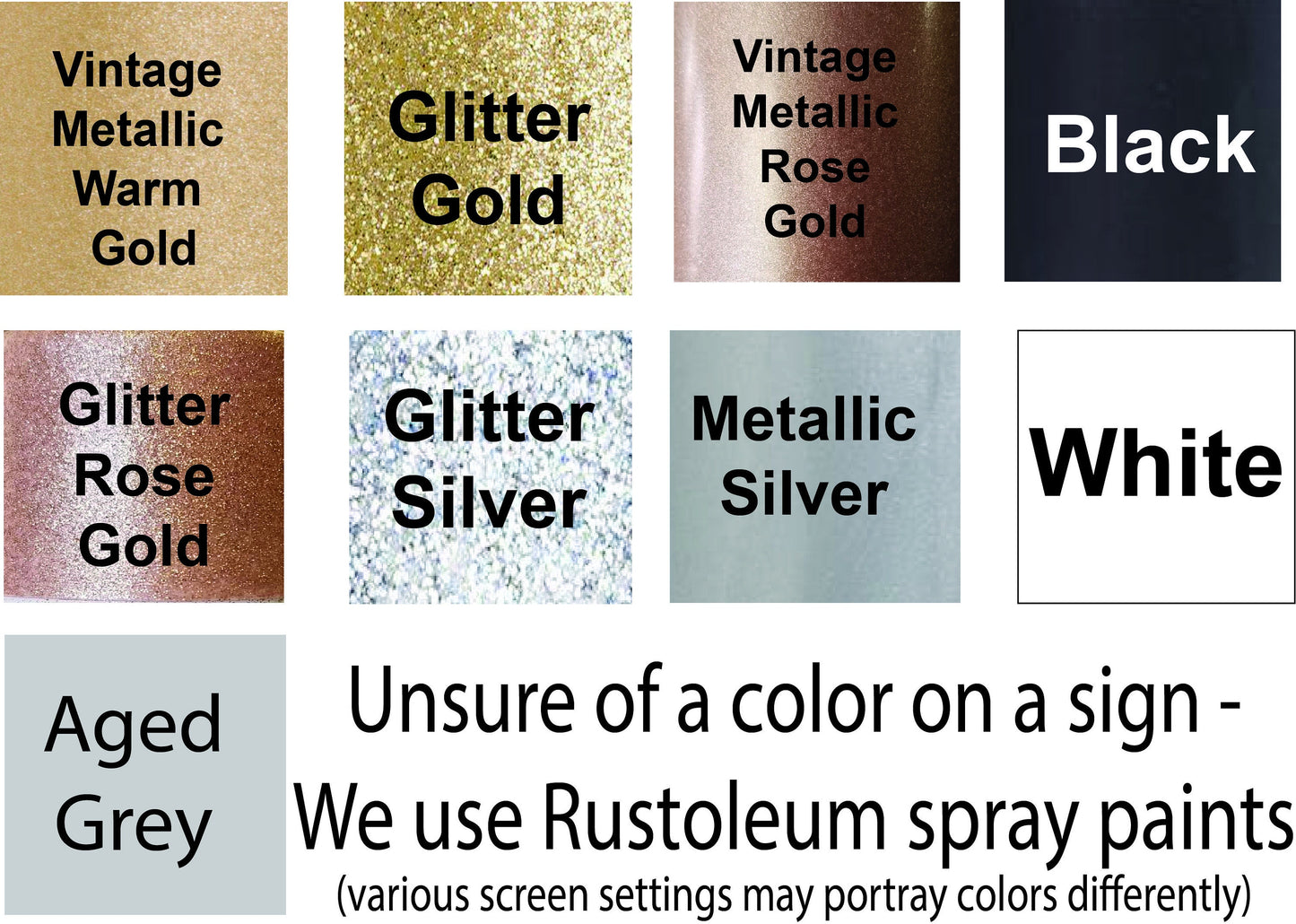 Add paint to your cart for your sign(s) or an existing order - SEE CHART for COLORS