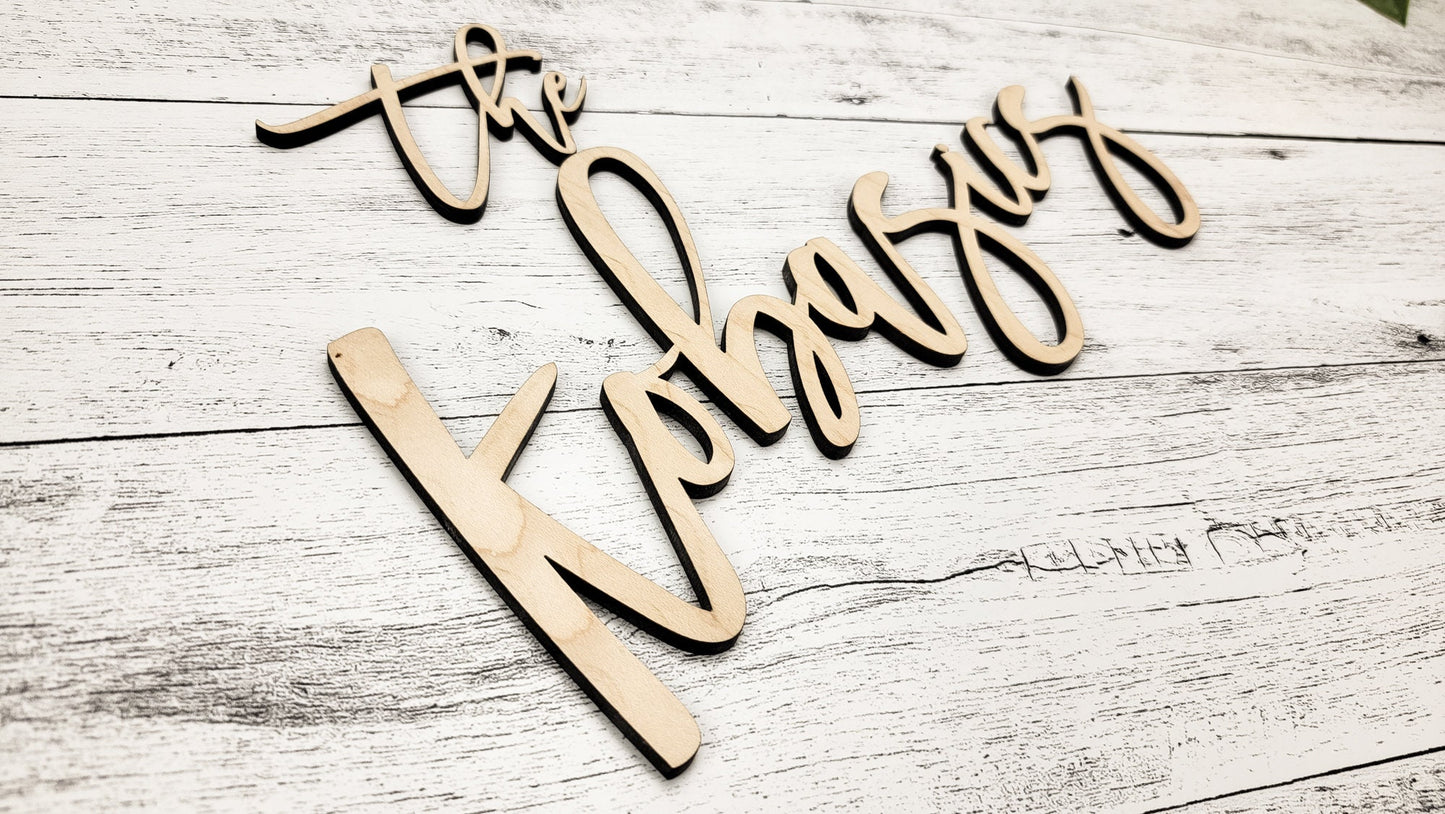 Custom Wedding Decor Backdrop Wood Name Sign, Personalized Wooden Word Sign, Last Name Sign, Customized Event Decorations, Name Cut Out Gift