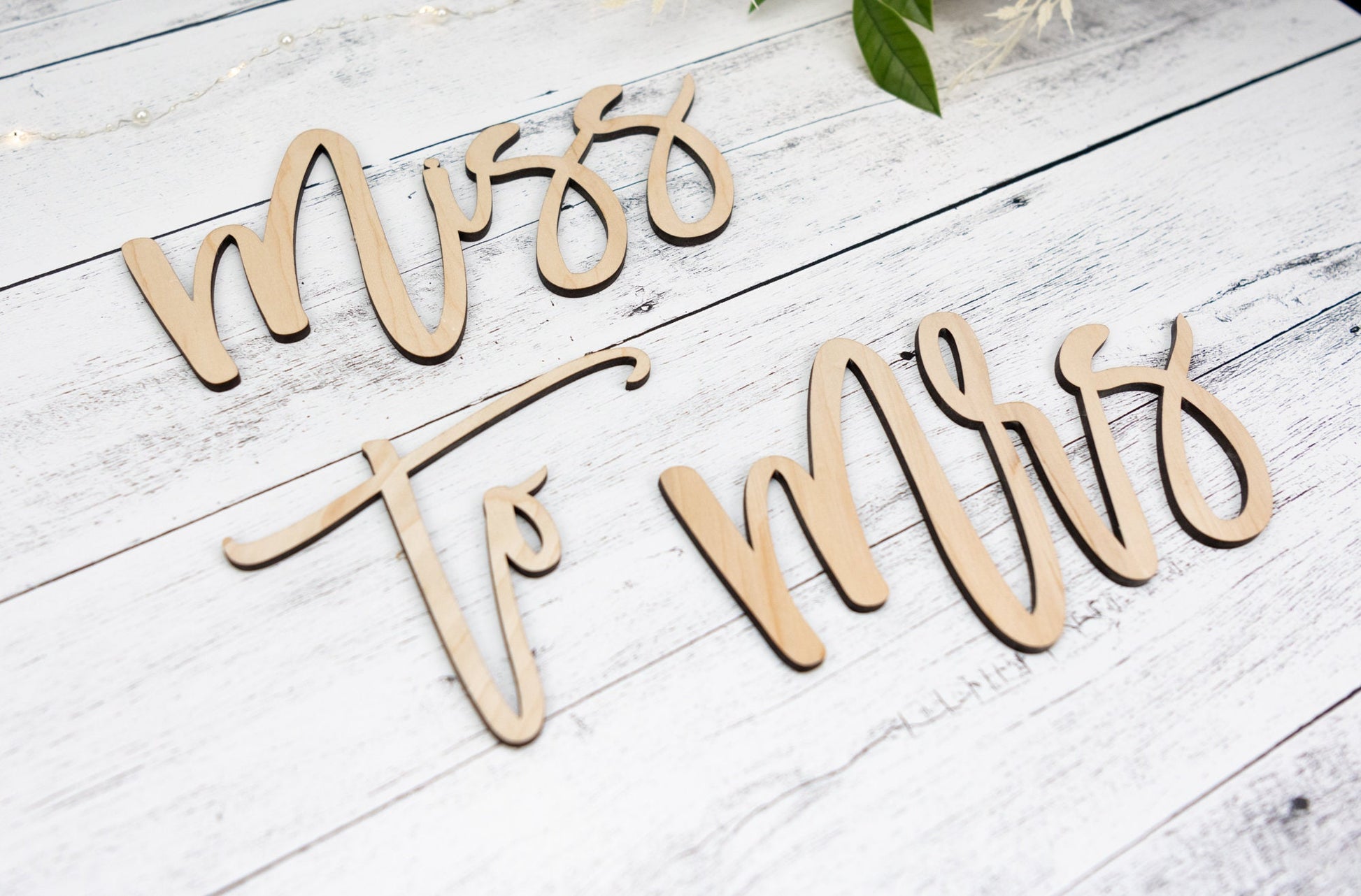 Miss to Mrs backdrop sign for bridal shower or engagement party,  Wood Bridal Shower Decor, Custom Wedding Decor, Wooden word cutouts
