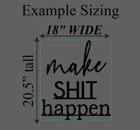 make SHIT happen bathroom sign decor, funny bathroom wall sign, wood wall art for restroom, humor funny housewarming gift, above toilet sign