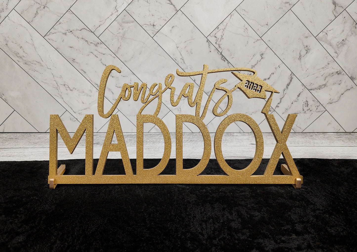 Custom Graduation Name Sign, Table Decor 2023 Congrats Grad Sign, Class of 2023, Graduation Party Centerpiece, Senior Year Photo Prop