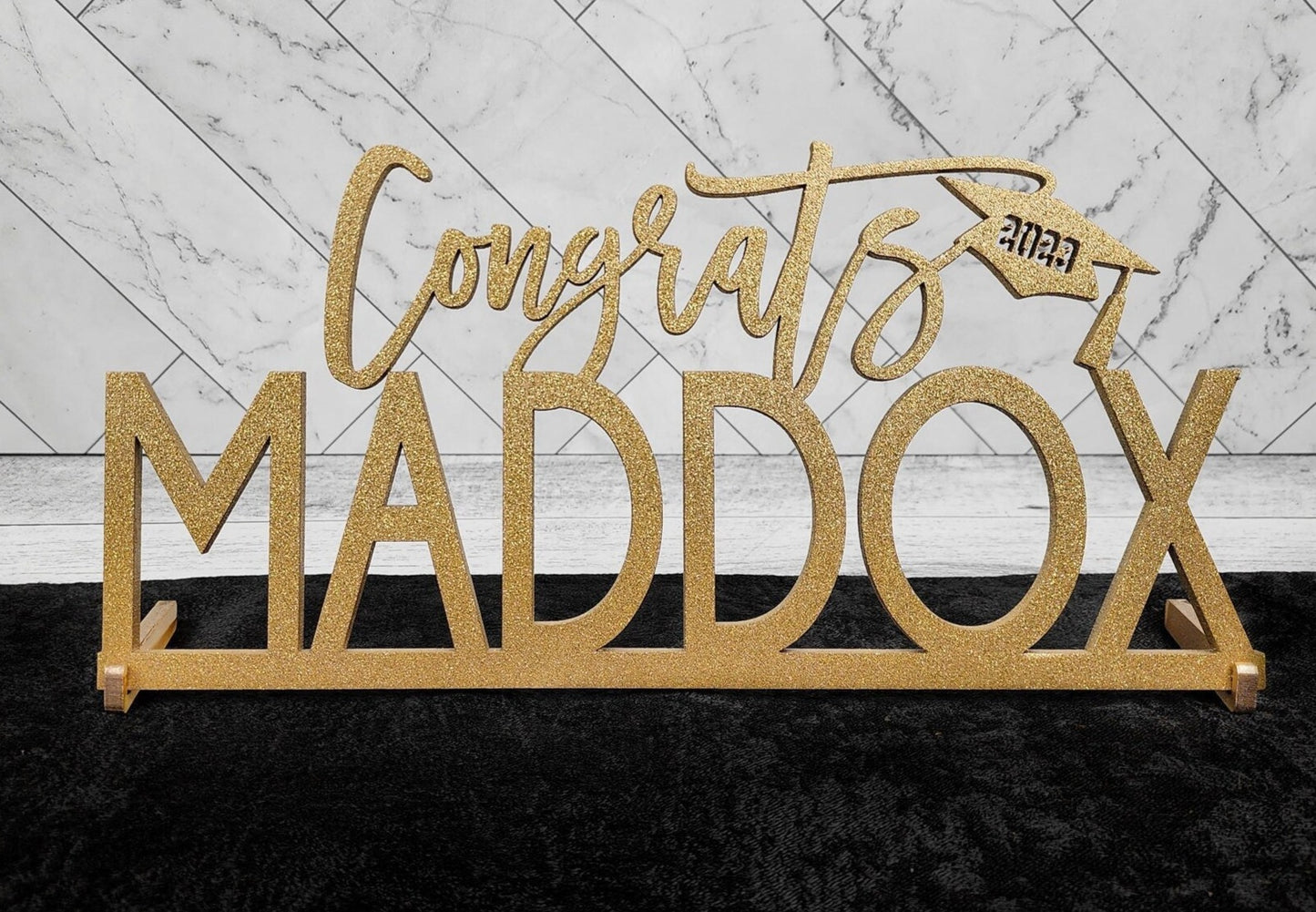 Custom Graduation Name Sign, Table Decor 2023 Congrats Grad Sign, Class of 2023, Graduation Party Centerpiece, Senior Year Photo Prop