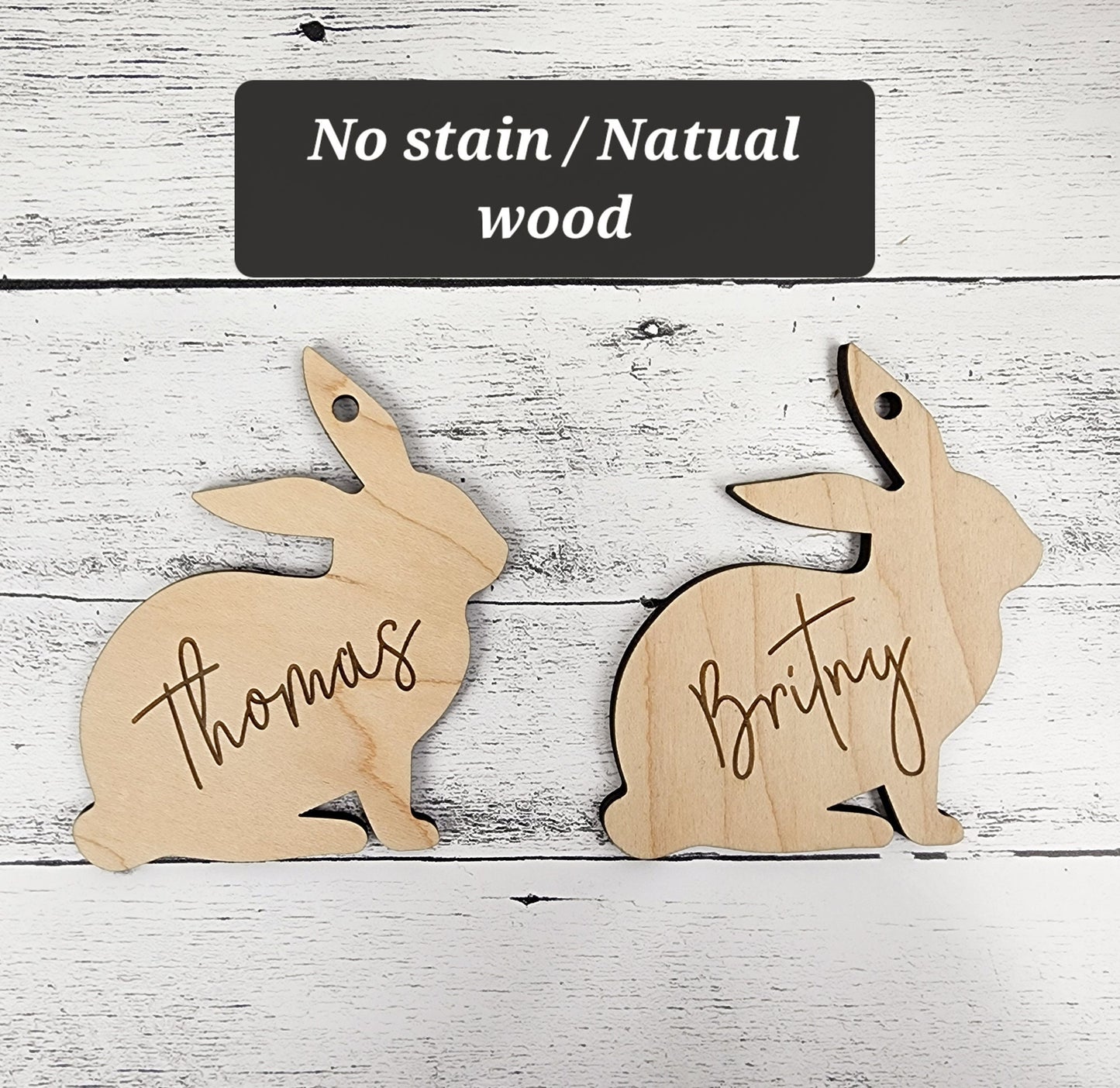 Custom Easter Basket Tag Personalized With Name, Easter Bunny Name Tag for Kids & Family, Engraved Easter Decor Ornament Place Card, Gift