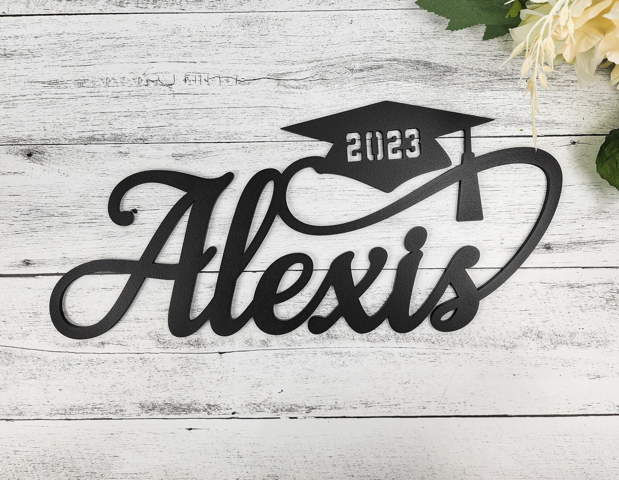 2023 or 2024 Graduation Cap Sign, Personalized Name