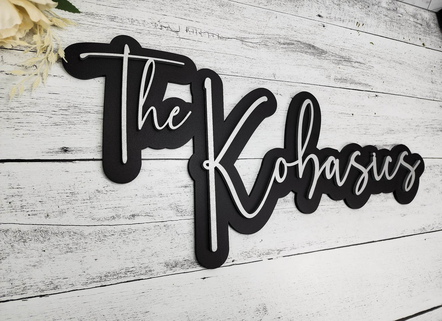 Custom Wedding Sign Decor, Personalized Backdrop Wooden Sign Layered, Family Last Name Sign, Head / Sweetheart table signage for couple