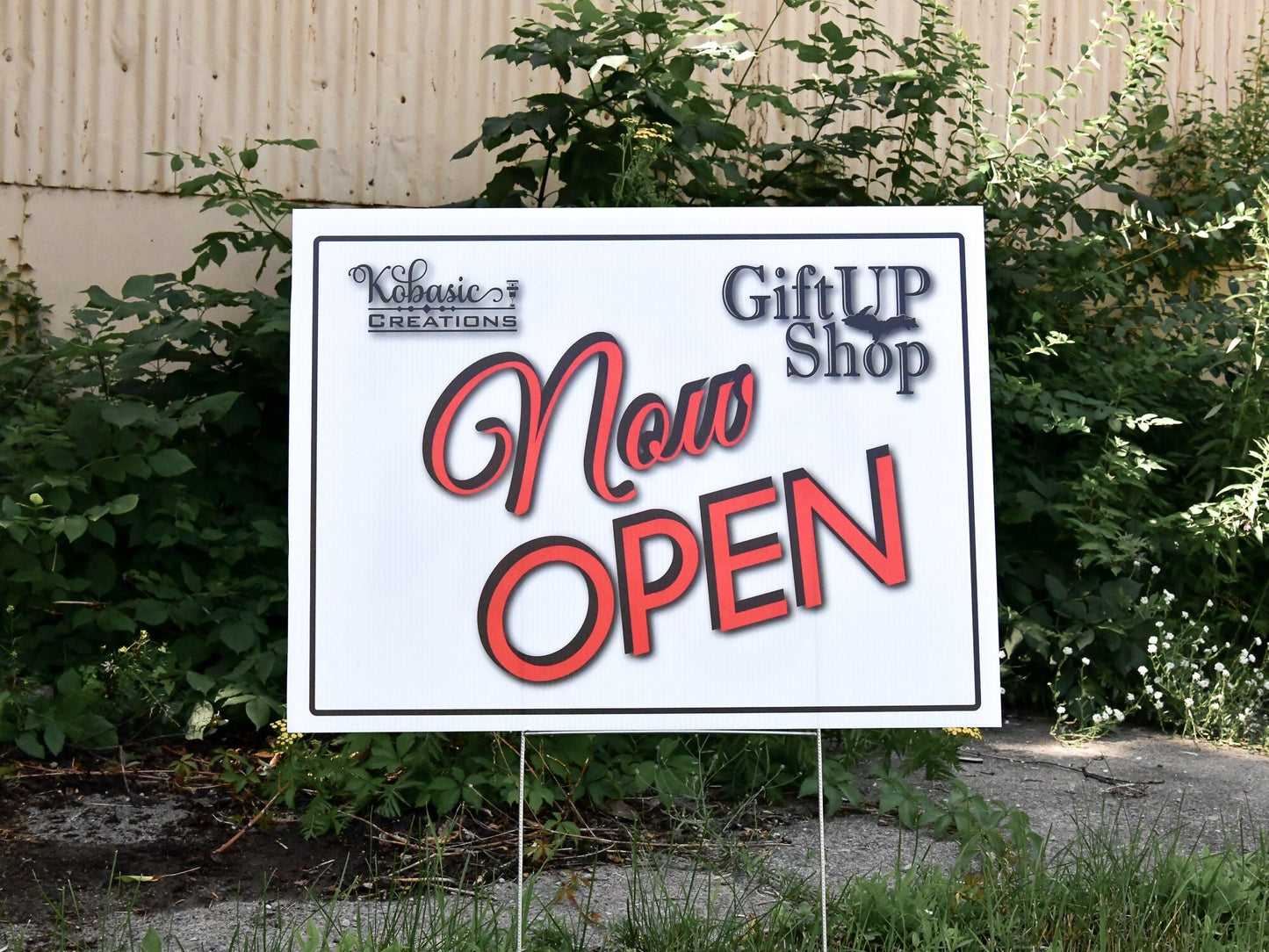 Custom Yard Signs, Personalized Text or Business Logo, Campaigns, Community Advertisement, Full Color, Indoor Outdoor Plastic, Metal Stakes