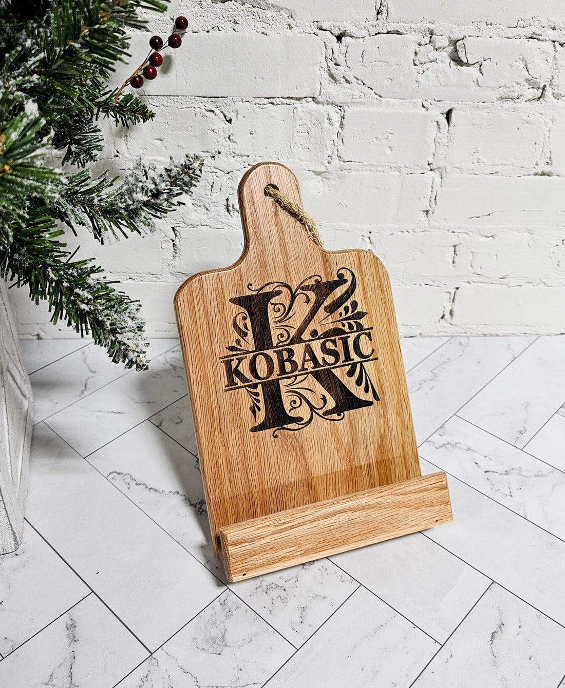 Handcrafted in Escanaba Michigan by Kobasic Creations: The Oak Recipe Stand