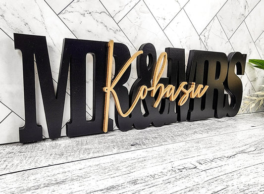 Elevate Your Special Day with Personalized "Mr & Mrs" Wedding Signs