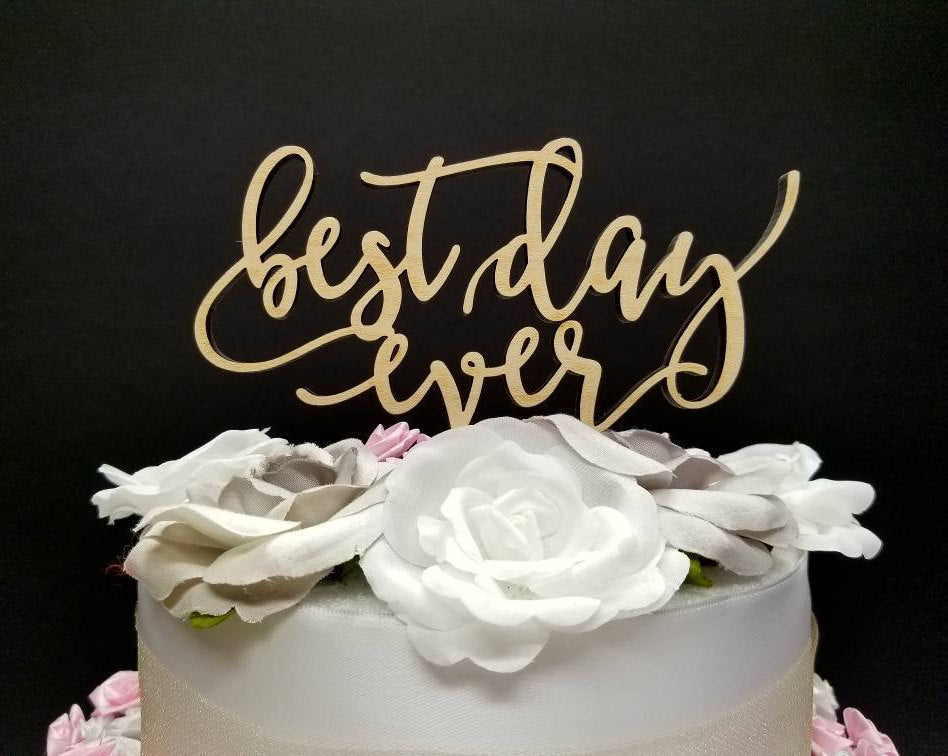 Custom Wood Cake Toppers for Weddings, Graduation, Birthdays