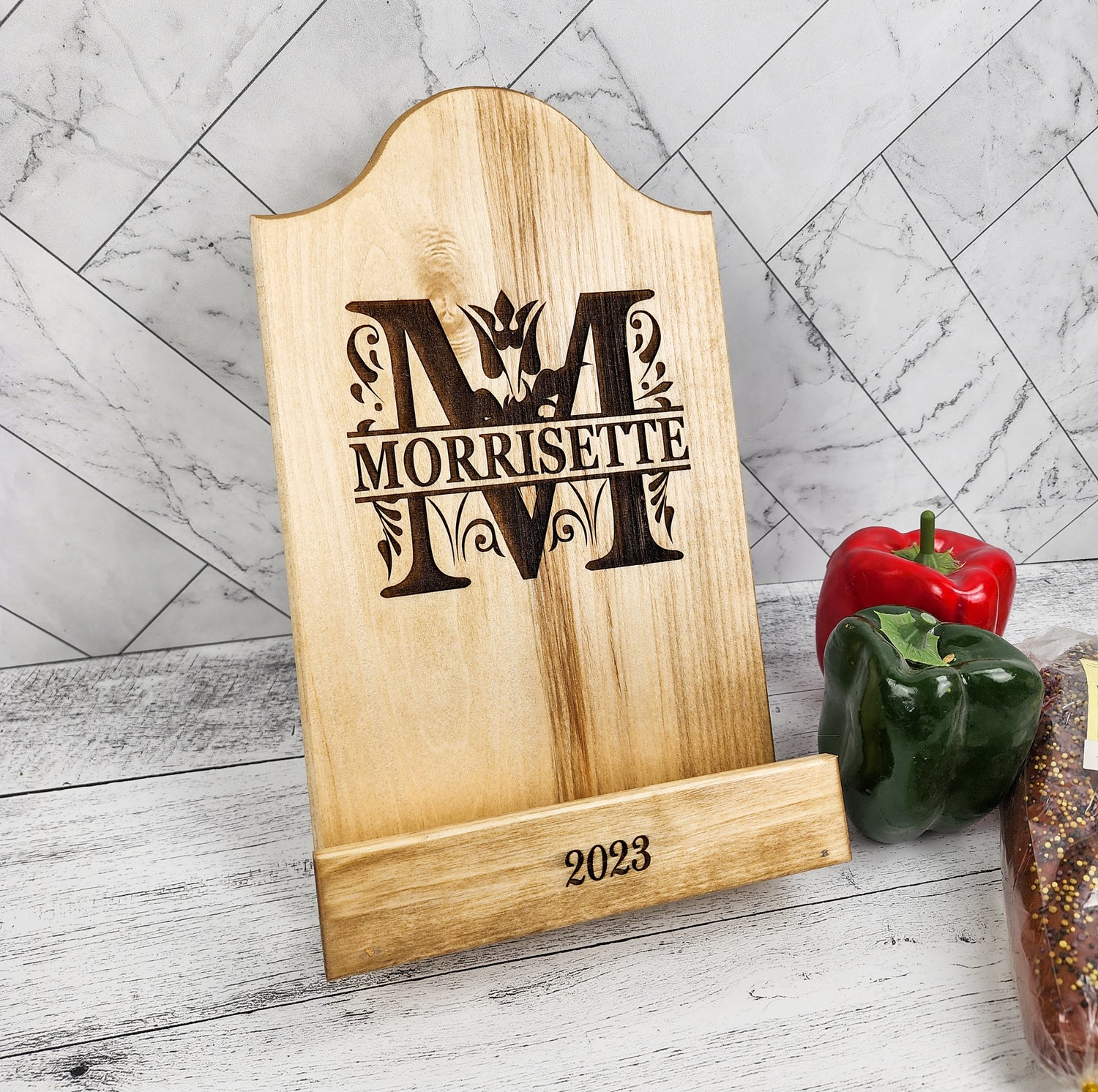 Custom Engraved Recipe or Tablet Stands - Perfect Custom Kitchen Decor, Large & Small options