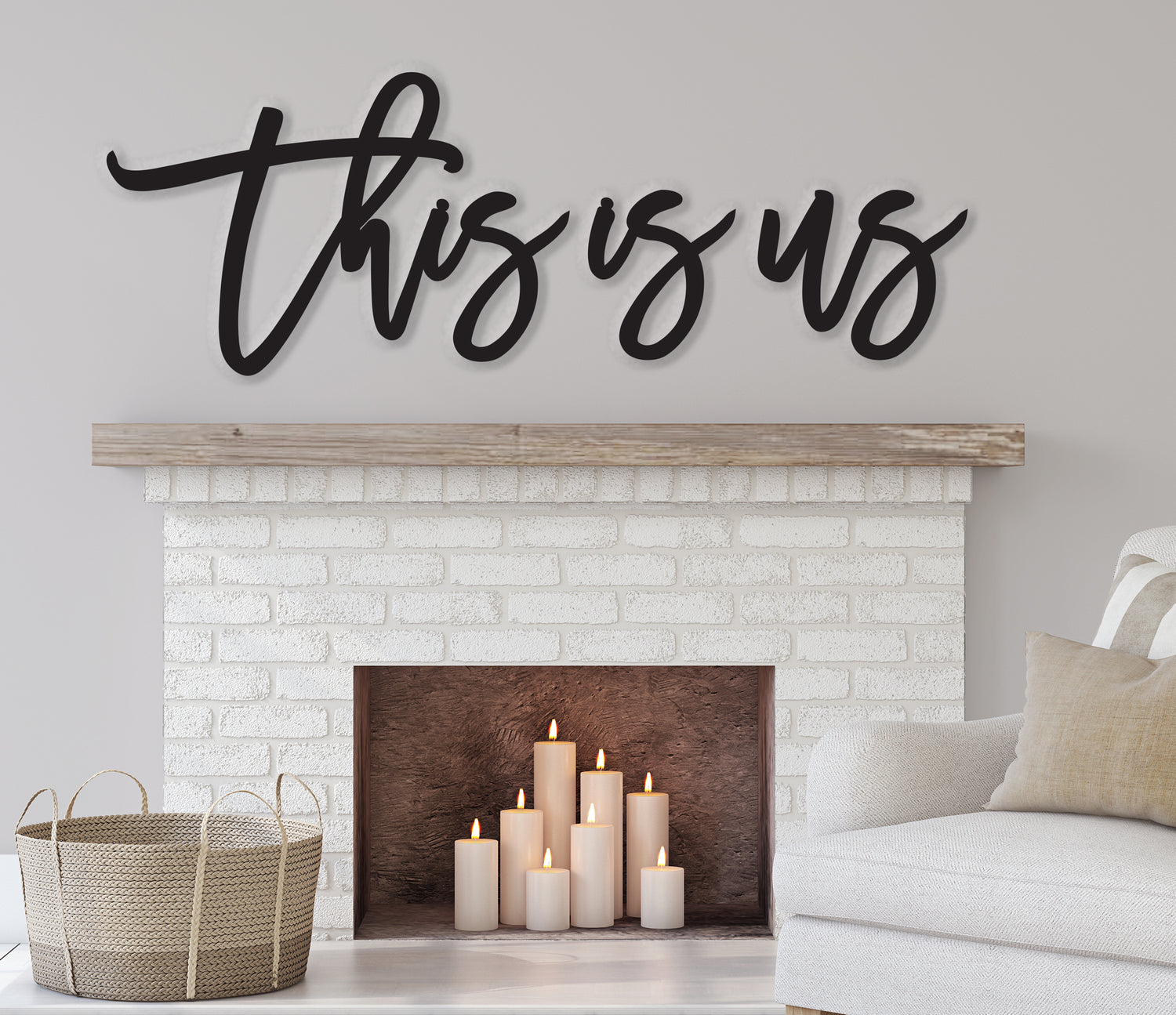 Custom Wood Words for Wall Decor, "This is us", "Family" "Gather" "Thankful" "Blessed" etc