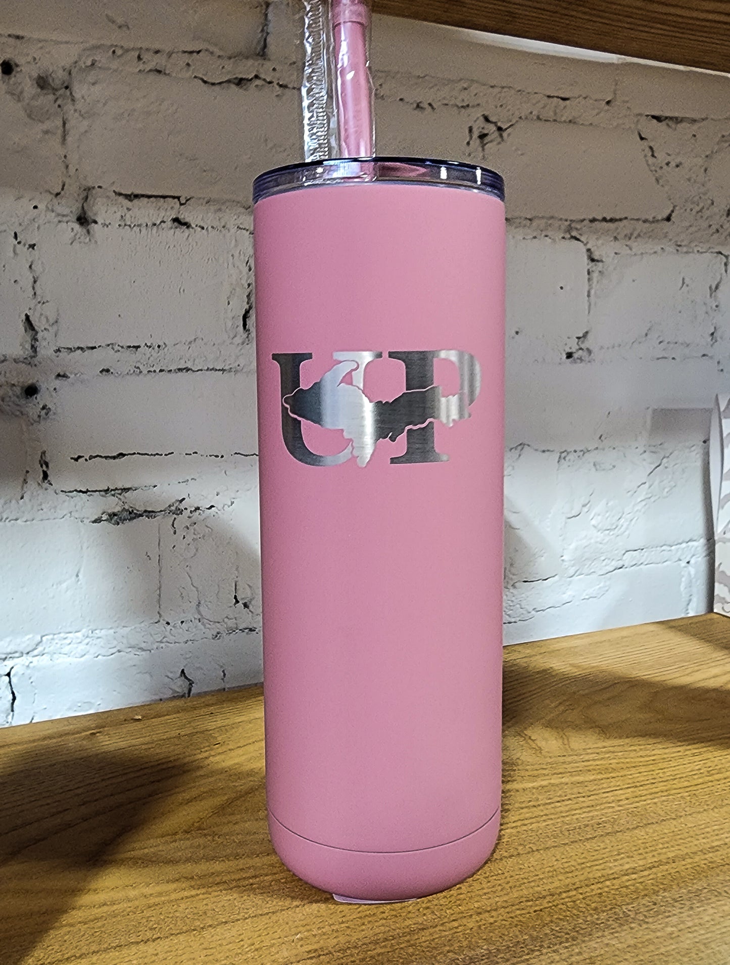 UP Tumblers with Michigan's Upper Peninsula, Make Custom Or Yooper! 20 oz Skinny Stainless Steel Bottle or 40 oz large tumbler with handle