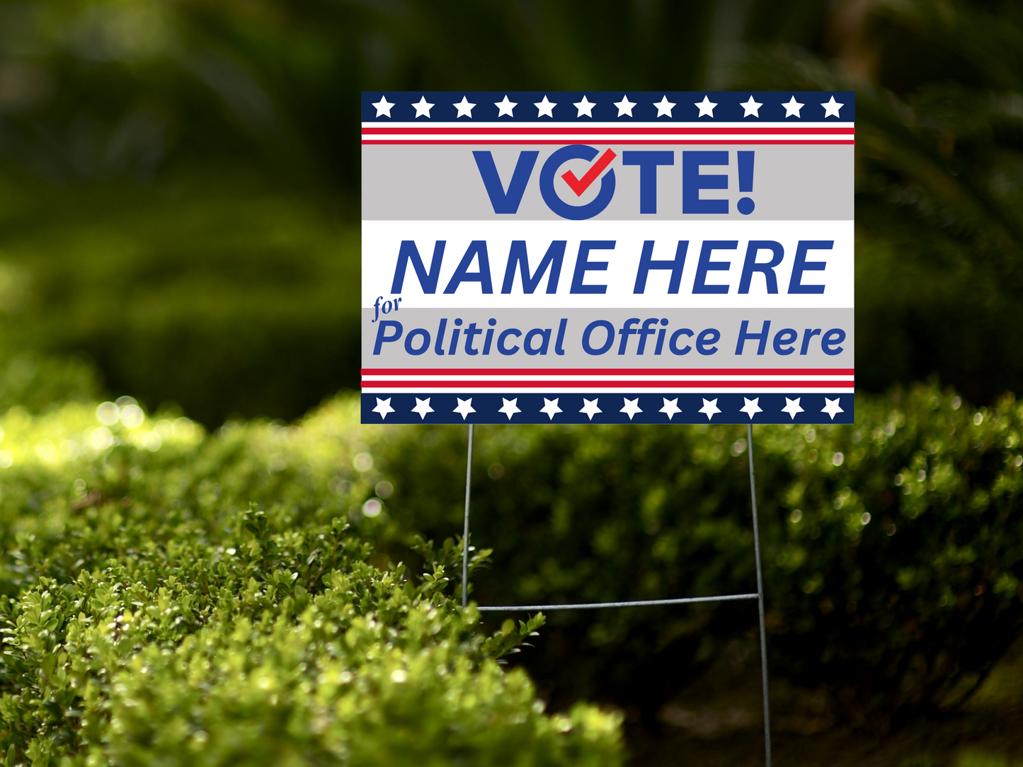 Campaign Political Yard Signs, Personalize with Custom Name & office, Vote 2024 Candidate signs