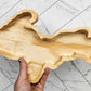 Upper Peninsula of Michigan Shaped Wood Tray, Decorative Yooper UP Souvenir Gift, Cut out & Carved Upper Peninsula Shape, Keepsake, Momento