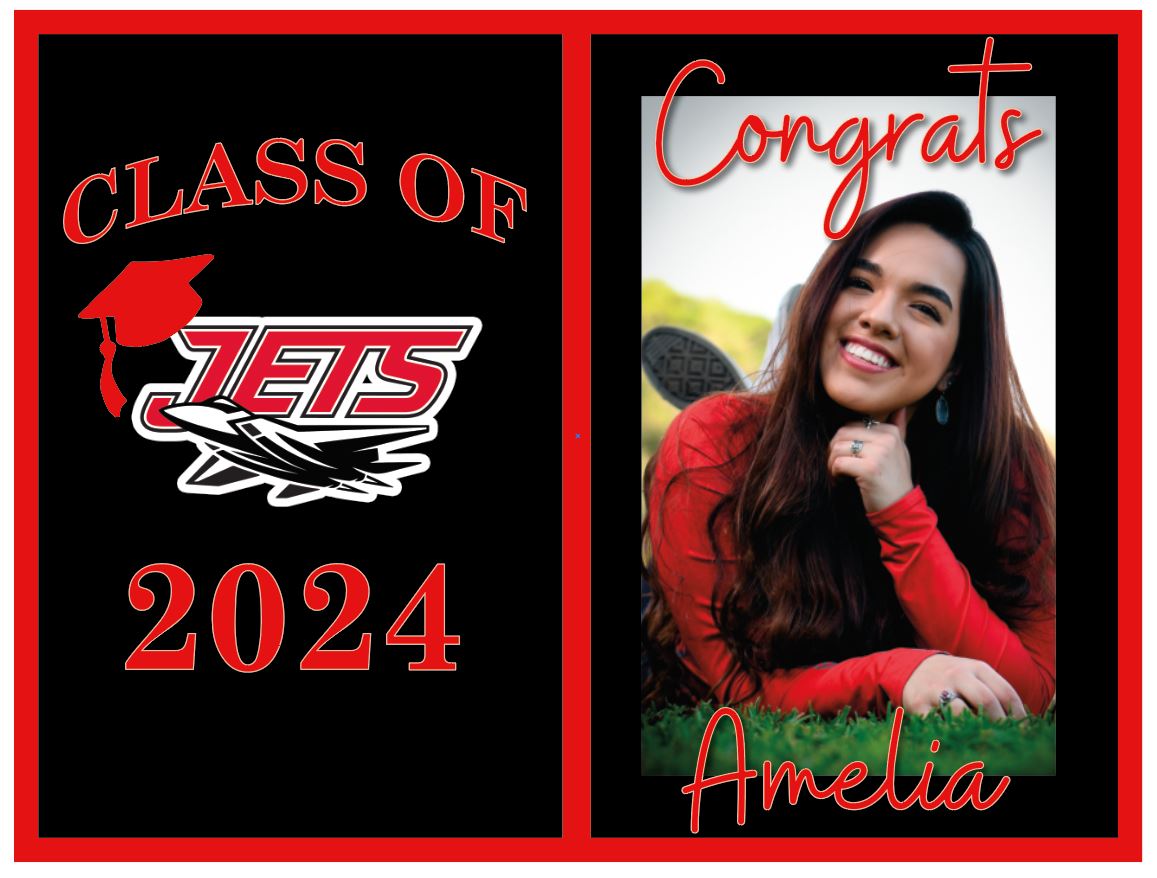 Class of 2024 Graduating Senior Yard Signs with Picture + School Logo