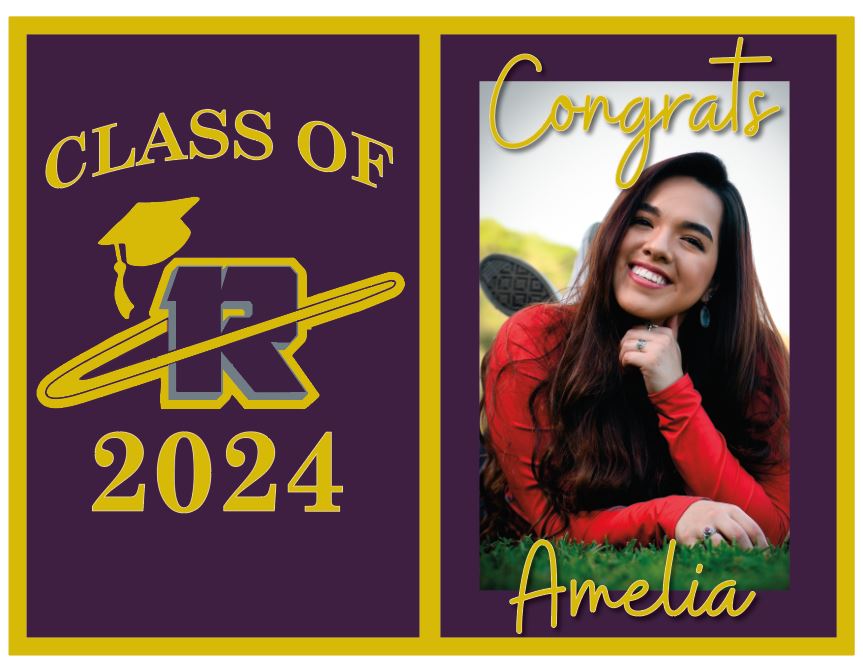 Class of 2024 Graduating Senior Yard Signs with Picture + School Logo