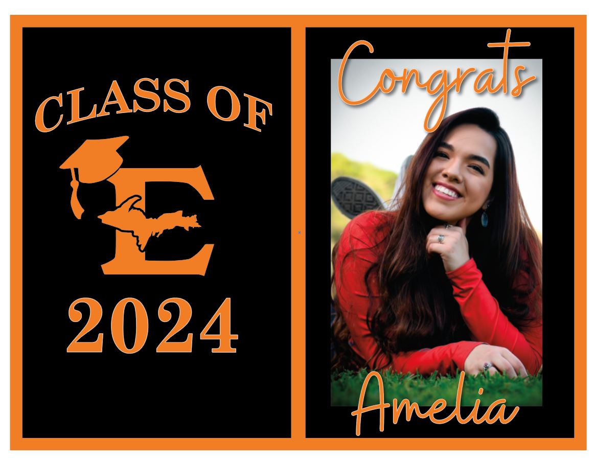 Class of 2024 Graduating Senior Yard Signs with Picture + School Logo