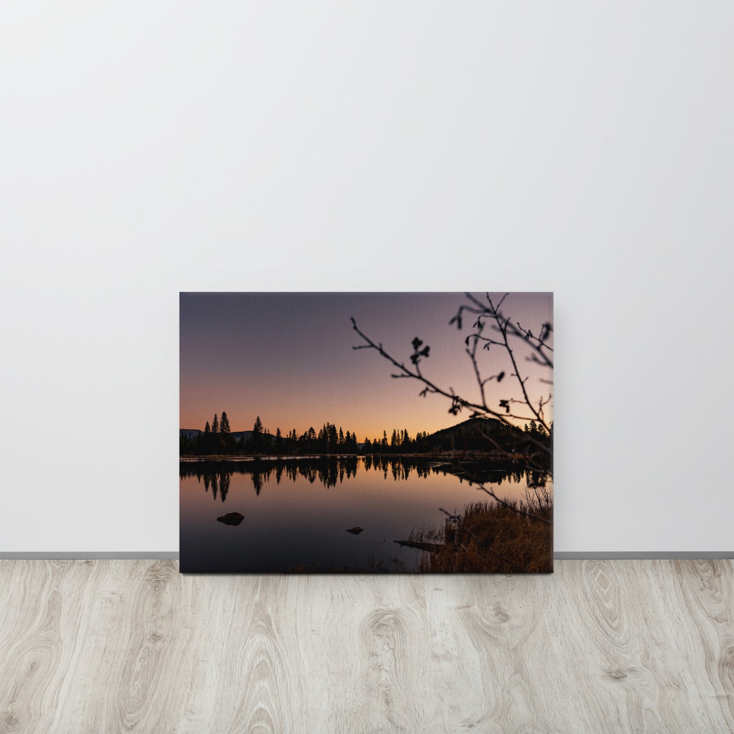 Sprague Lake, Rocky Mountain National Park Early Morning Sunrise Canvas Wall Art