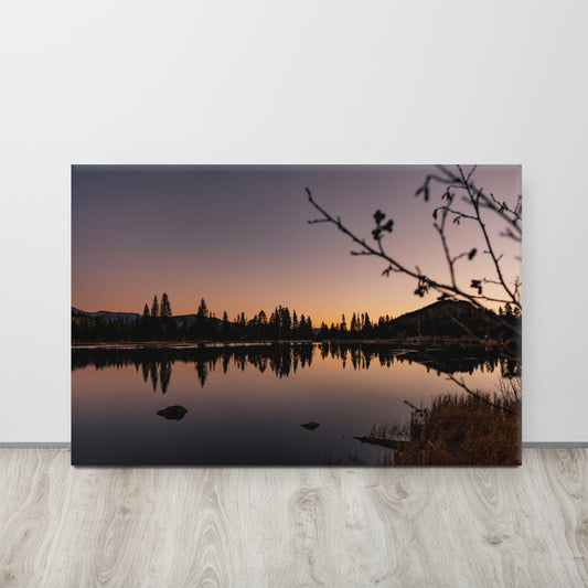 Sprague Lake, Rocky Mountain National Park Early Morning Sunrise Canvas Wall Art