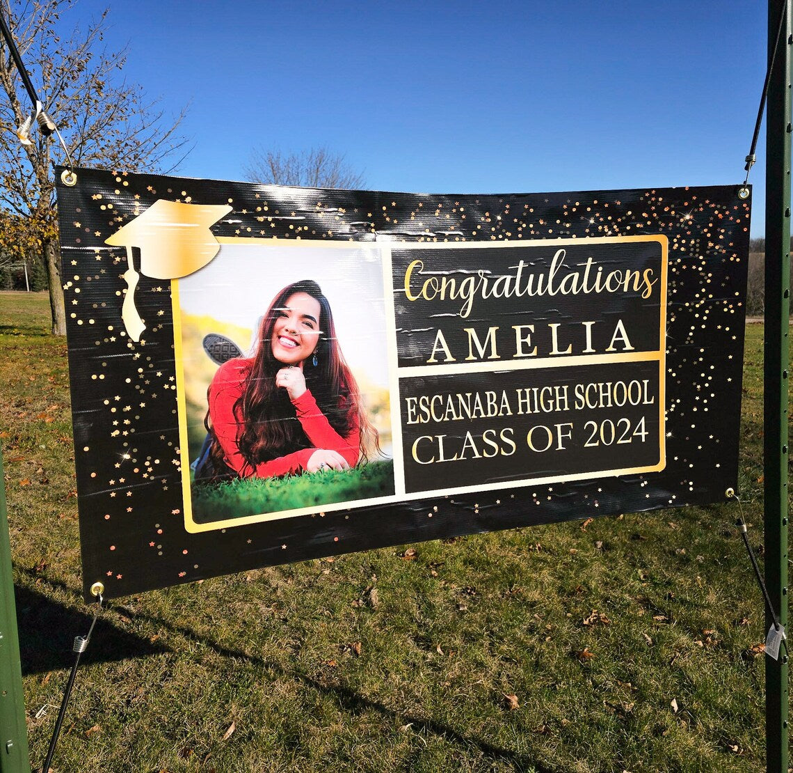 Custom Graduation Banner, Class of 2024 with Senior Photo, Backdrop or Display or Party Decor
