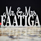 Mr & Mrs Sign - Custom Wedding Name sign - Mr and Mrs Wood Name - Personalized Last Name Sign - Sweetheart table Centerpiece Sign 18-24 inch