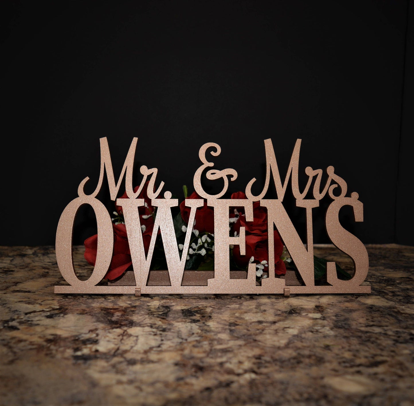 Custom Wedding Name Sign For Head Table, Mr & Mrs sign for sweetheart table