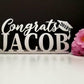 Class of 2024 Table sign with Custom Name + Congrats & 2024 graduation cap
