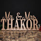 Mr & Mrs Sign - Custom Wedding Name sign - Mr and Mrs Wood Name - Personalized Last Name Sign - Sweetheart table Centerpiece Sign 18-24 inch