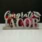 Class of 2024 Table sign with Custom Name + Congrats & 2024 graduation cap