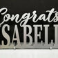 Class of 2024 Table sign with Custom Name + Congrats & 2024 graduation cap