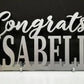 Class of 2024 Table sign with Custom Name + Congrats & 2024 graduation cap