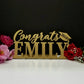 Class of 2024 Table sign with Custom Name + Congrats & 2024 graduation cap